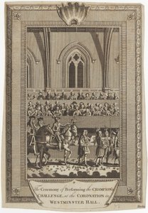 A Cerimónia de Realização do Desafio do Campeão na Coroação em Westminster Hall de George Hawkins