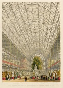 Transept do Palácio de Cristal, pub. por Day and Son e Ackermann und Co. (litografia colorida)