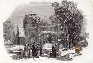 Manhã de Natal: Indo à Igreja, gravado por WJ Linton, de &39;The Illustrated London News&39;, 26 de dezembro de 1846