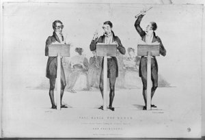 Carl Maria von Weber (1786-1826) no Covent Garden Theatre conduzindo sua célebre ópera de &39;Der Freischutz&39;, 1826
