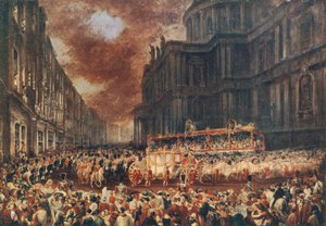 Primeira visita de estado da rainha Victoria à cidade de Londres, 1837 de George Hayter