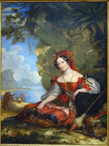 Retrato de Lady Catherine Caroline Montagu (1808-1834), esposa do Conde Alexandre Joseph Colonna-Walewski, de Hayter, Sir George (1792-1871). Óleo sobre tela
