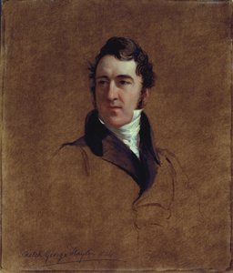 Esboço de retrato de John Poulter, 1834 (óleo em millboard)