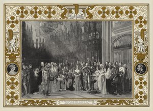 O Batismo do Príncipe de Gales na Capela de São Jorge, Castelo de Windsor, 25 de janeiro de 1842 de George Hayter
