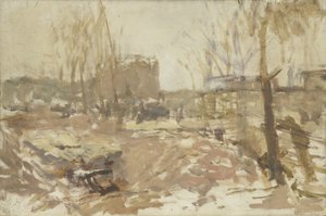 Local de construção em De Clercqstraat de George Hendrik Breitner