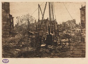 Local de construção, Amsterdã. de George Hendrik Breitner