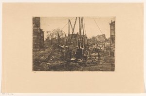 Trabalho de pilha na Raadhuisstraat em Amsterdã de George Hendrik Breitner