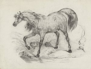 Cavalo de pé, à esquerda de George Hendrik Breitner