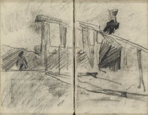 Mulher, possivelmente sobre uma ponte de George Hendrik Breitner