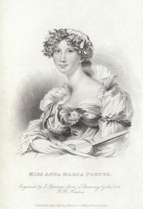 Anna Maria Porter, poetisa e romancista inglesa de George Henry (after) Harlow