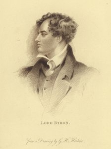 Retrato de Lord Byron (gravura) de George Henry (after) Harlow