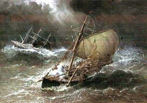 Tempestade no Mar do Norte, com Smack & Barque