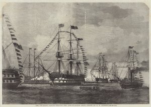 Os canhões passando pelos navios de linha de batalha de George Henry Andrews