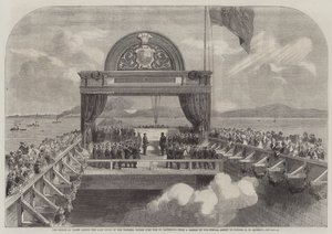 O, príncipe, de, gales, deitando, a, último pedra, de, a, ponte victoria, sobre, a, st lawrence de George Henry Andrews