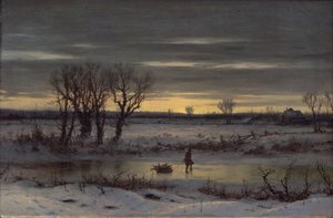 Crepúsculo de inverno perto de Albany, 1858 (óleo em linho)