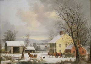 inverno no campo (1857) de George Henry Durrie
