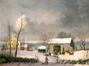 inverno no campo, c.1858 (óleo sobre tela)