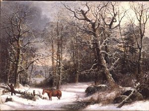 Lenhador no Inverno de George Henry Durrie