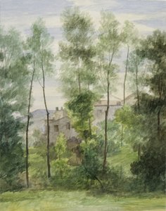 Paisagem com edifícios (wc no papel)