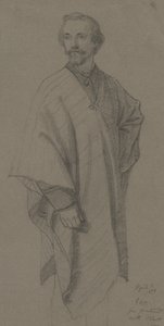 Auto-Retrato, 1870 (grafite em papel de parede marrom)