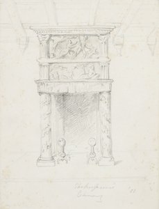 Shakespeares Chimney, 1866 (grafite em papel de creme)