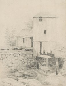 The Old Mill, 1846 (grafite em papel tufado)
