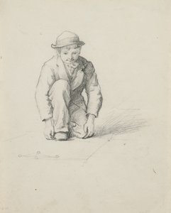Untitled - Menino jogando mármores de George Henry Hall