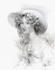 Anna Maria Porter, gravada por Thomas Woolnoth (1785-1857) da &39;National Portrait Gallery, volume V&39;, publicada c.1835