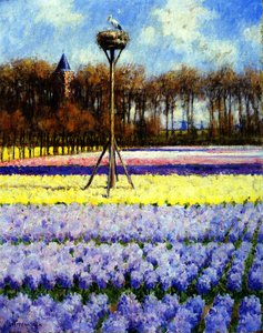 The Stork&39;s Nest, Holanda (óleo sobre tela) de George Hitchcock