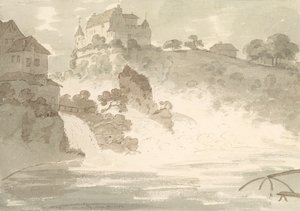 Cai em Schauffhausen, 1782 (wc sobre grafite com caneta e tinta no papel)