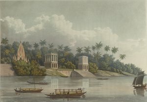 Hindoo Pagodas abaixo de Barrackpore no Ganges