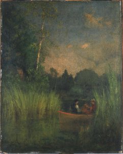 Crepúsculo entre os juncos (Alexandria Bay) de George Inness