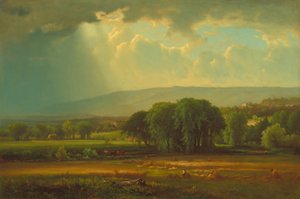 Cena da colheita no Vale do Delaware, 1867. de George Inness