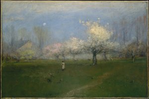 Flores da primavera, Montclair, Nova Jérsia de George Inness