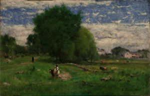 A Estrada para a Aldeia, Milton de George Inness