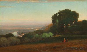 Vista do Tibre perto de Perugia de George Inness