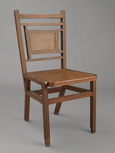 Cadeira lateral, 1883 (trança de madeira, cana e palha)