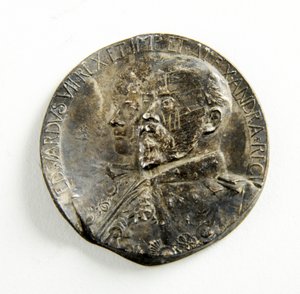 Medalha para comemorar a coroação de Eduardo VII e da Rainha Alexandra de George James Frampton