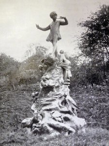 Impressão fotográfica da Estátua de Peter Pan em Kensington Gardens de George James Frampton