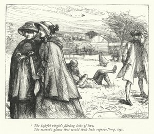Ilustração para The Deserted Village (gravura) de George John Pinwell