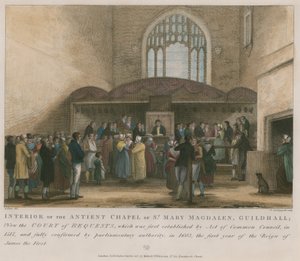 Interior da antiga capela de St Mary Magdelene, Guildhall de George Jones