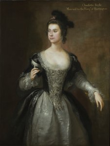 Retrato de Lady Charlotte Boyle, Baronesa Clifford e Marchioness de Hartington, c.1748-56 (óleo sobre tela)