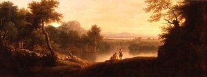 Uma Paisagem Pastoral com Pastores e seus Rebanhos