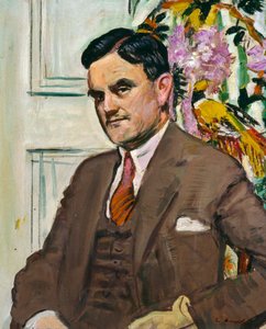 Dr. Tom J Honeyman, Diretor das Galerias de Arte de Glasgow 1939-54, c.1930 (óleo sobre tela) de George Leslie Hunter