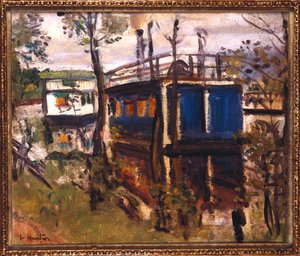 Casas flutuantes, Loch Lomond de George Leslie Hunter