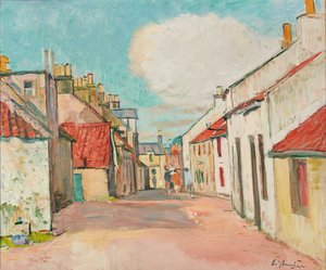 Cena de rua, Largo (óleo sobre tela)