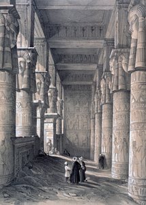 Interior do Grande Templo, Denderah, Egito, 1843