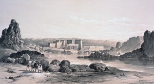 Philae, Olhando para o Sul, Egito, 1843