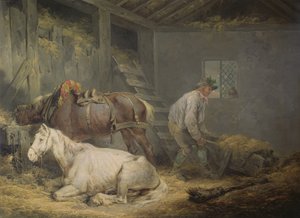 Cavalos em um estábulo, 1791