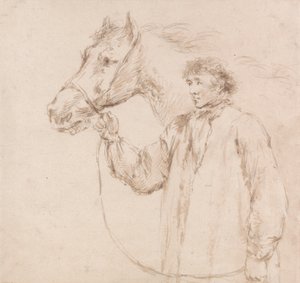 O homem que segura o cavalo junto à cabeçada de George Morland